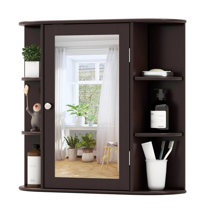 Costway Multipurpose Wall Surface Bathroom Storage Medicine Cabinet