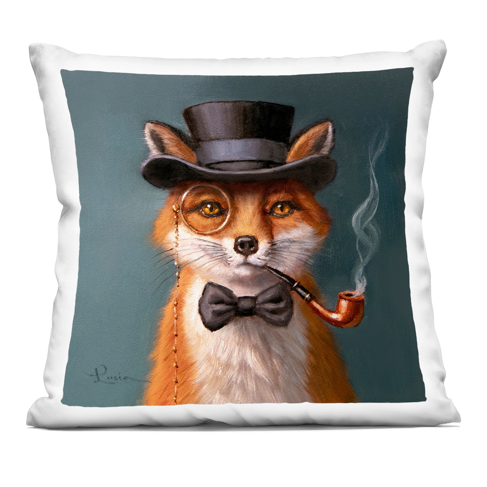 Stupell Charming Dapper Fox Decorative Printed Throw Pillow Design by Lucia Heffernan