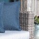 preview thumbnail 8 of 8, Corvus Sevilla 8-piece Grey Wicker Sofa Fire Pit Set with Blue Pillows