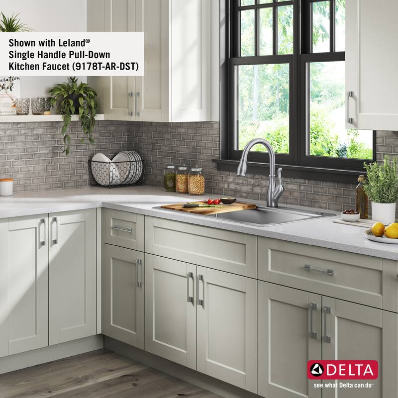 Delta Lorelai 33� Workstation Kitchen Sink Top Mount Drop-In 16 Gauge