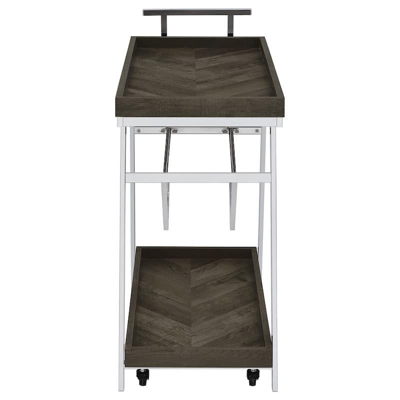Kinney 1-drawer Engineered Wood Bar Cart