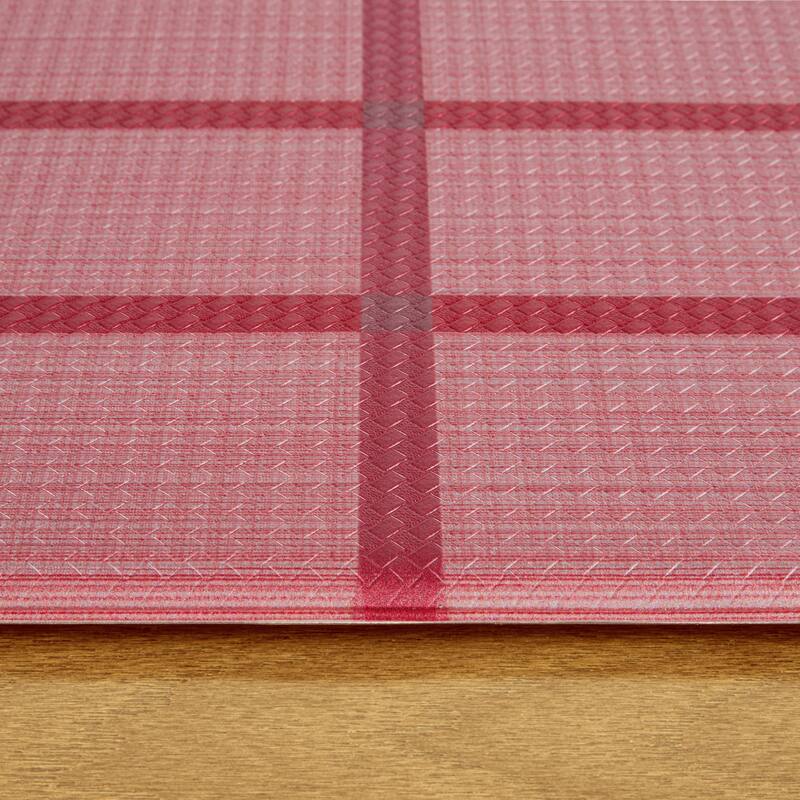TOWN & COUNTRY BASICS Windowpane Plaid Anti Fatigue Kitchen Mat Non-Slip Backing