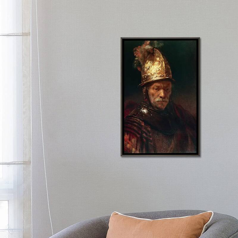 iCanvas "The Man With The Golden Helmet, 1650-55" by Rembrandt van Rijn Framed