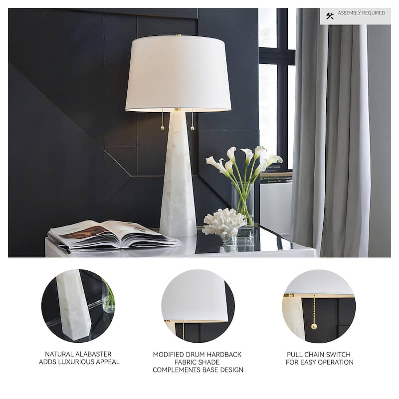 Signature Design by Ashley Laurellen White Table Lamp - 16.88" W x 16.88" D x 32.5" H