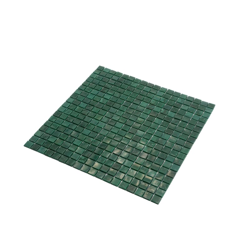 Apollo tile 12" x 12" Skosh Glossy Bottle Green Glass Tile (9.34 sq ft/case) - 10 Pack