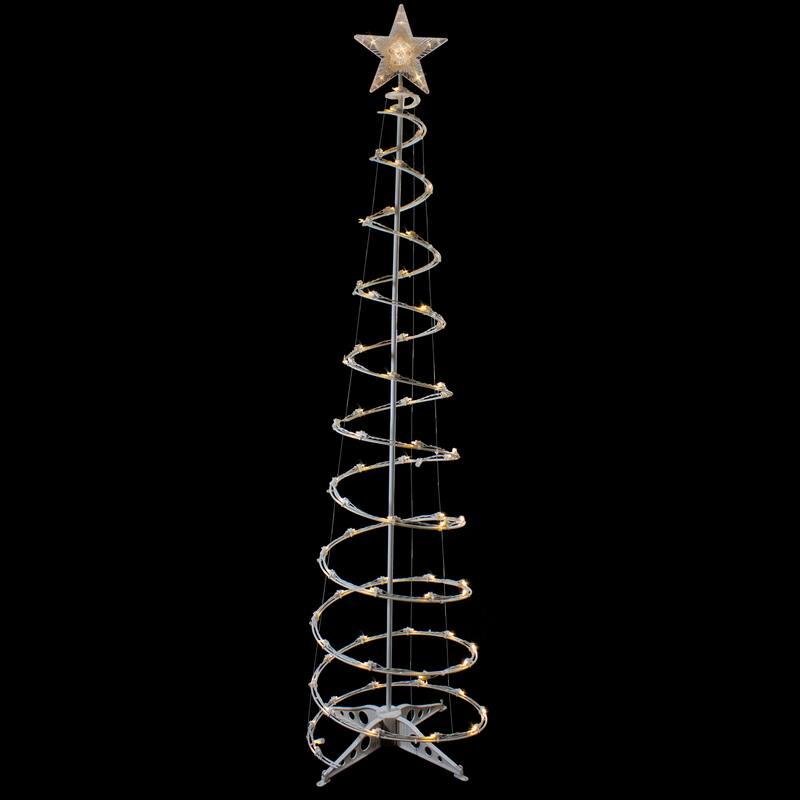 6ft LED Lighted Spiral Cone Tree Outdoor Christmas Decoration
