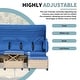 preview thumbnail 13 of 16, Modern Outdoor 4-piece UV-proof Resin Wicker Patio Sofa Set with Retractable Canopy