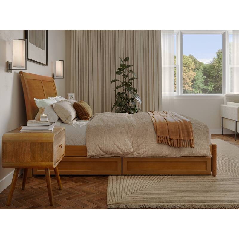 Andorra Platform Bed with Panel Footboard and Storage Drawers