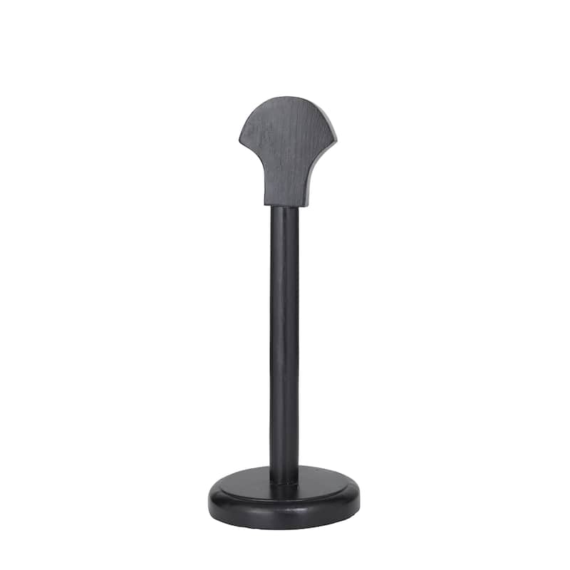 Metal Replica Medieval Knight Crusader Helmet with Black Wood Stand - Silver - Roche River Decor