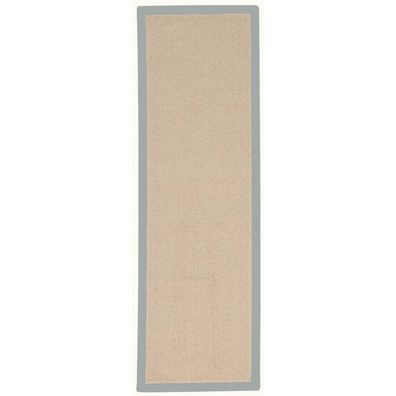 Linon Athena Hand Crafted Classic Wool Rug - 2'6'' x 12' - Ice Blue