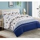 preview thumbnail 1 of 3, Kids Boys Printed 600 Thread Count Cotton Blend Percale Duvet Cover Fitted Sheet Ensemble Bedding Set, Nautical Sailing Boat Royal Blue, White, Red, Orange - Full