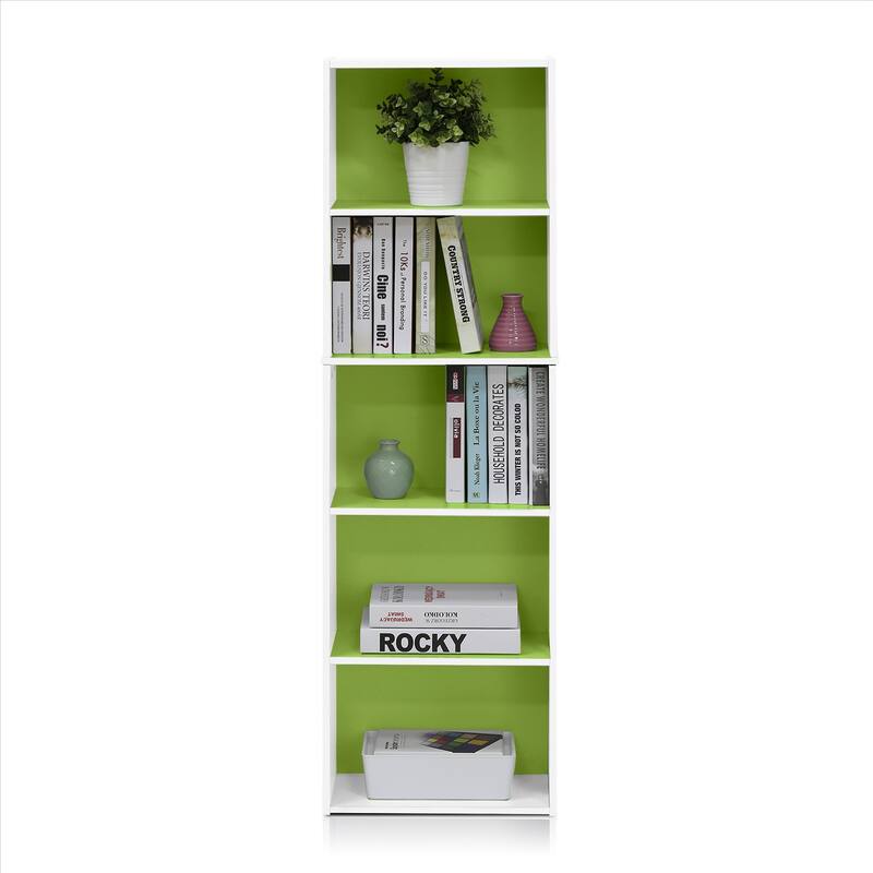 Porch & Den Hollygrove Reversible Color 5-tier Open Shelf Bookcase