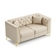 preview thumbnail 16 of 36, GDFStudio - Multi-Size Faux Leather 6-Seat Chesterfield Modular Sofa Set with Metal Trim & 6 Pillows