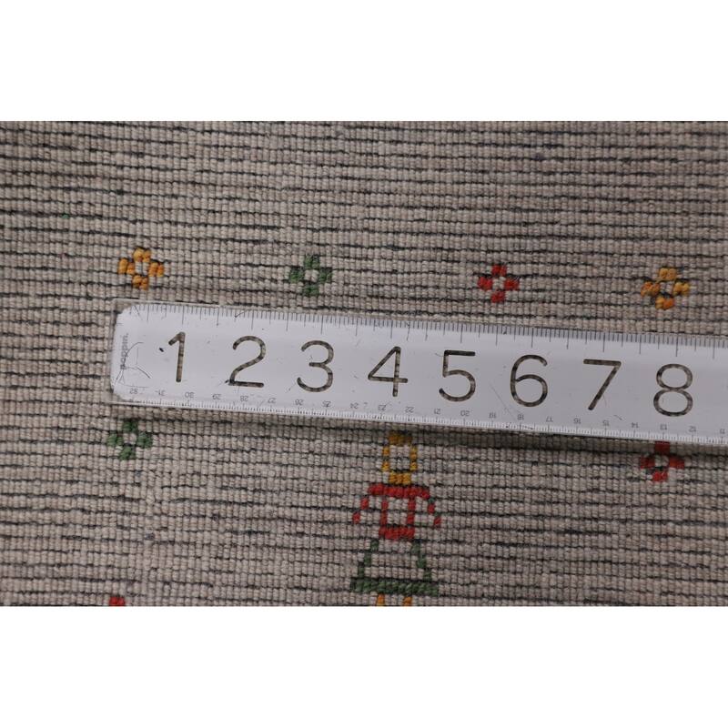Gabbeh Indian Area Rug Hand-Knotted Wool Carpet - 8'1" X 9'9"