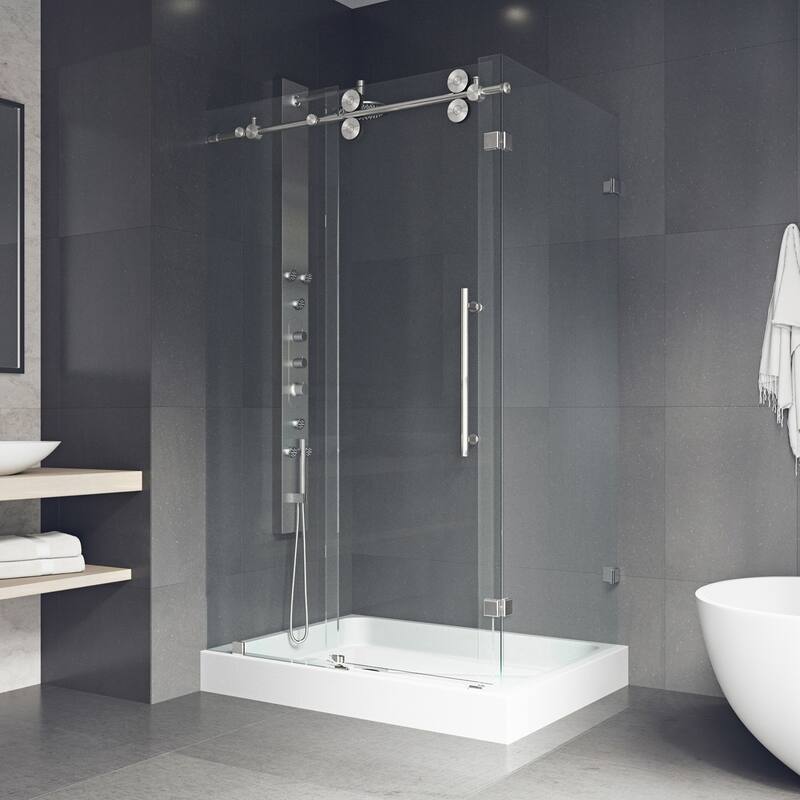 VIGO Winslow Frameless Sliding Shower Enclosure