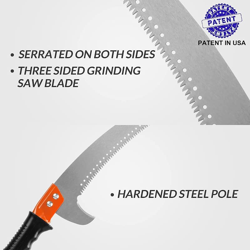 WaLense Pruning Saw Manual Pole Saw with 17 in. Steel Blade