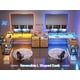 preview thumbnail 25 of 36, 67" L Gaming Shaped Desk Storage Shelves Power Outlet 2 Drawers