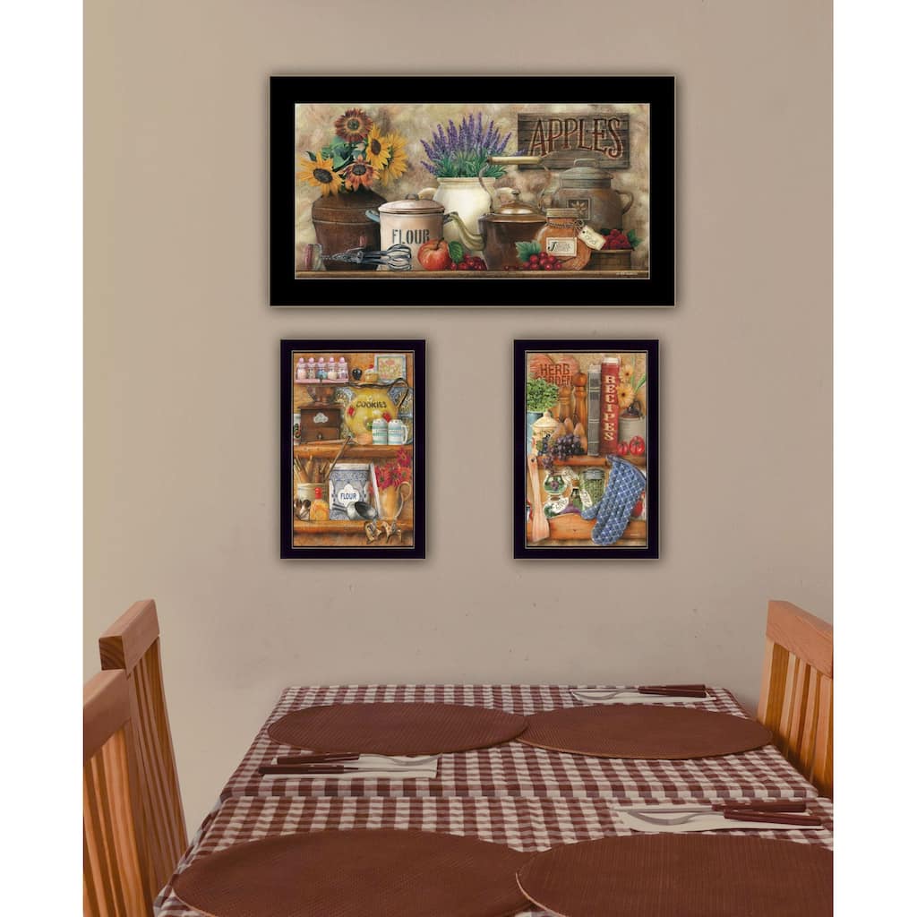 Trendy Decor 4U "Antique Kitchen with Sugar & Spice" Printed Framed Wall Art by Ed Wargo