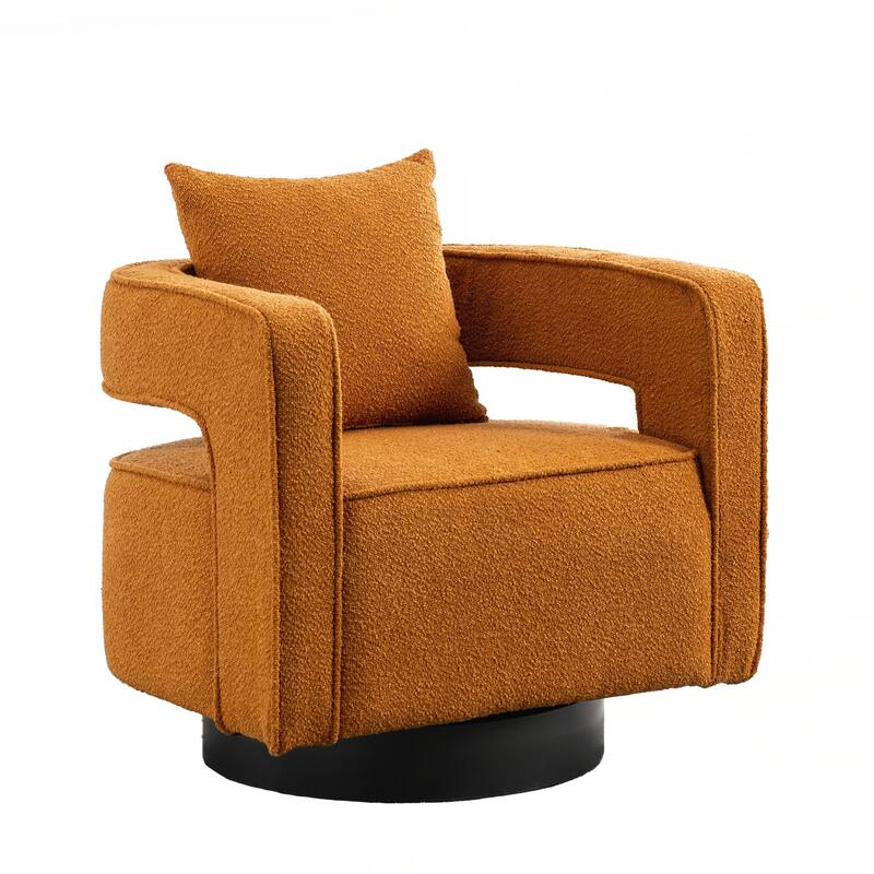 Swivel Accent Open Back Chair Modern Comfy Sofa Chair With Base For Nursery Bedroom Living Room Hotel Office