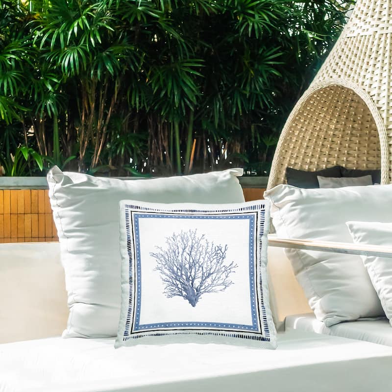 Stupell Nautical Branch of Coral Printed Outdoor Throw Pillow Design by Lanie Loreth