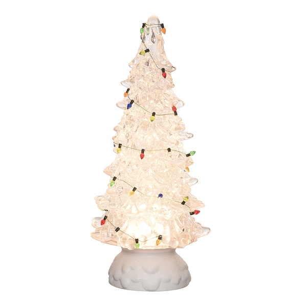 Off-White Christmas Glitz Tree with Vintage Lights for Holiday