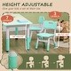 preview thumbnail 12 of 12, Toddler Table and Chair Set with Adjustable Height, 5-Piece Snack and Play Furniture for Ages 1.5-5