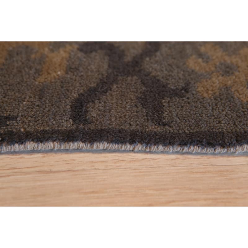Black Handmade Wool Transitional Rug 12' x 18' - Hand Knotted Natural Dyes Soft Pile Cotton Foundation - N/A