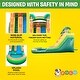 preview thumbnail 5 of 3, Pogo Bounce House Crossover Kids Inflatable Water Slide, Tropical with Blower, 15 ft