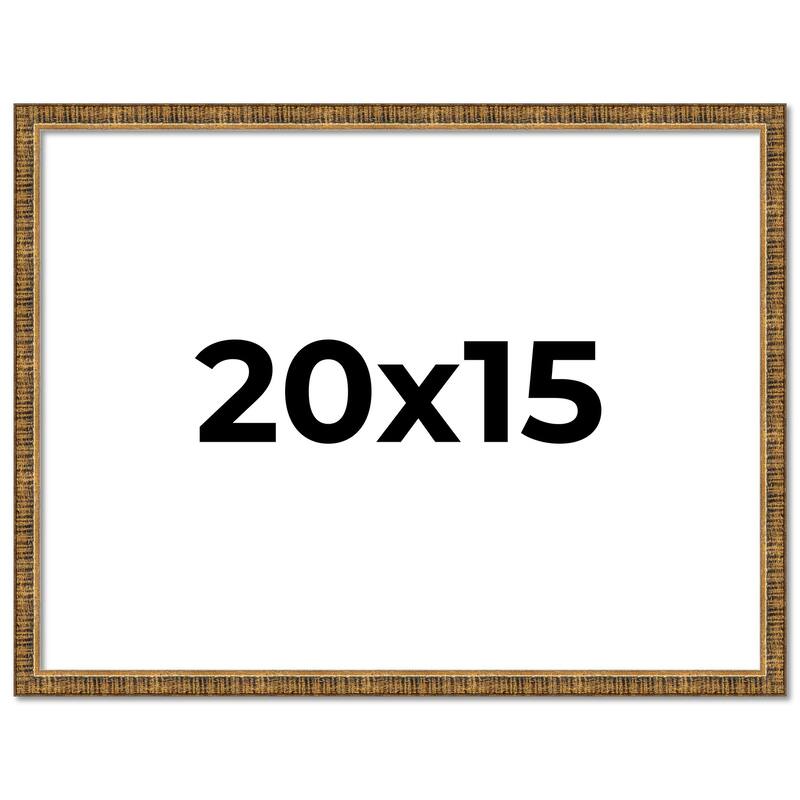 20x15 Frame Gold Kingsley Distressed Solid Wood Picture Frame Width