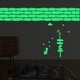 preview thumbnail 2 of 4, Walplus Peel and Stick Wall Stickers Glow In The Dark Cat Brick Decor