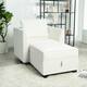 Option Accent Chair with Ottoman,White Down,Linen