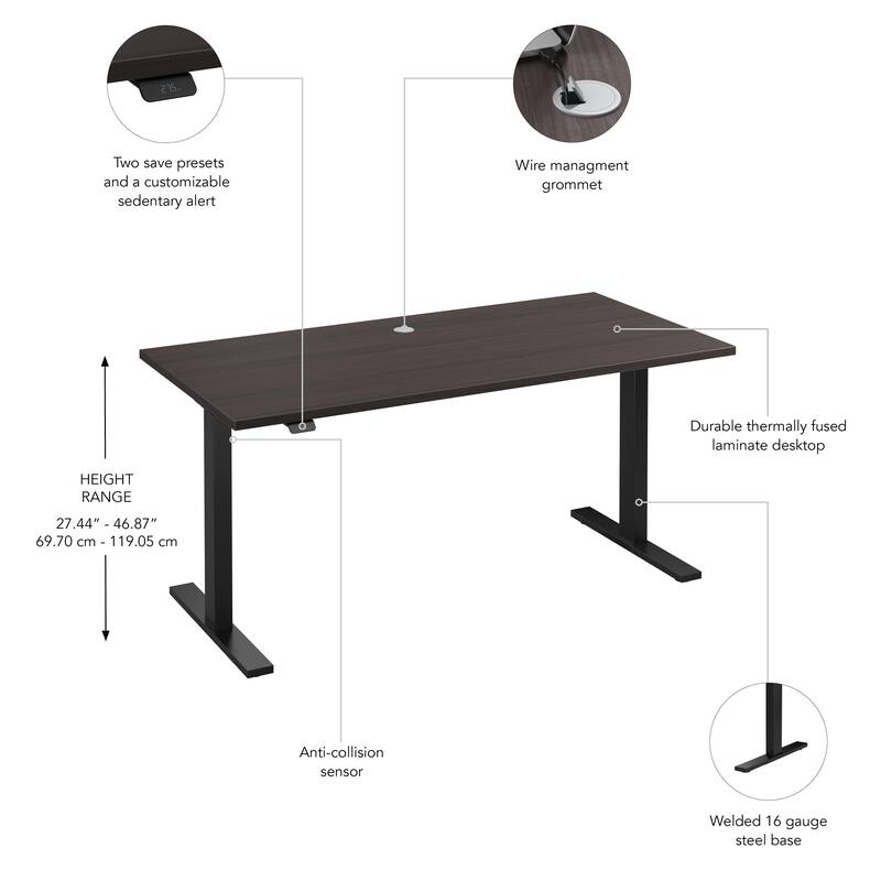 Bush Business Furniture Move 60 Series 60x30 Adjustable Standing Desk