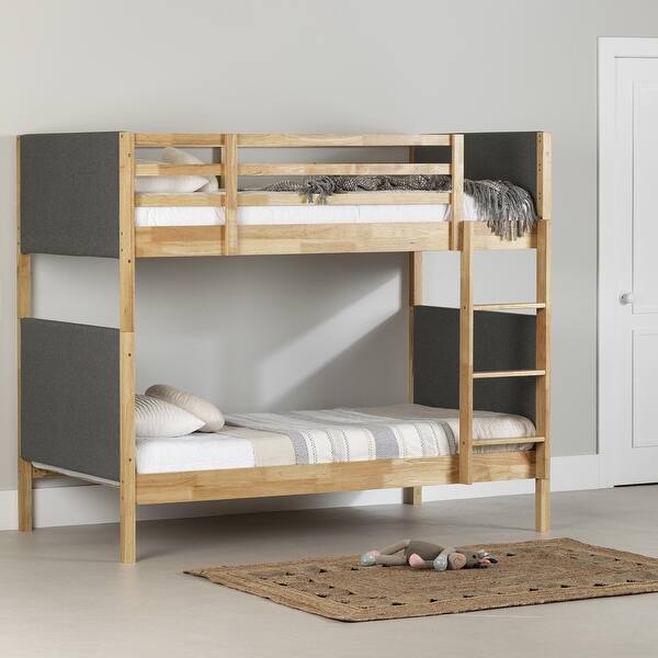 slide 2 of 18, South Shore Bebble Upholstered Bunk Bed