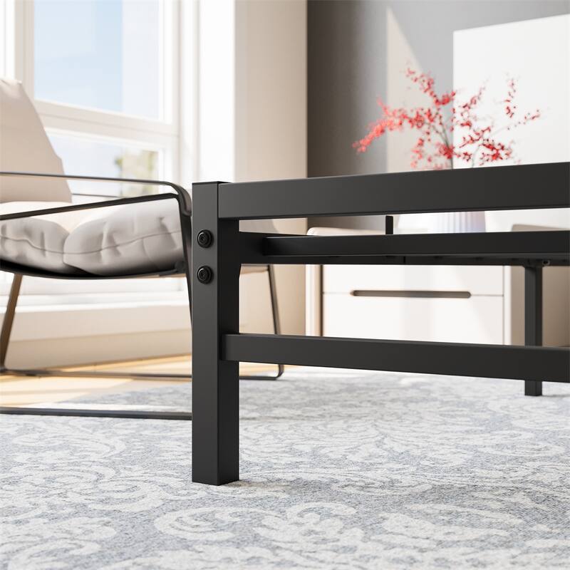 Queen Size Platform Bed Frame with Wooden Headboard,Under Bed Storage