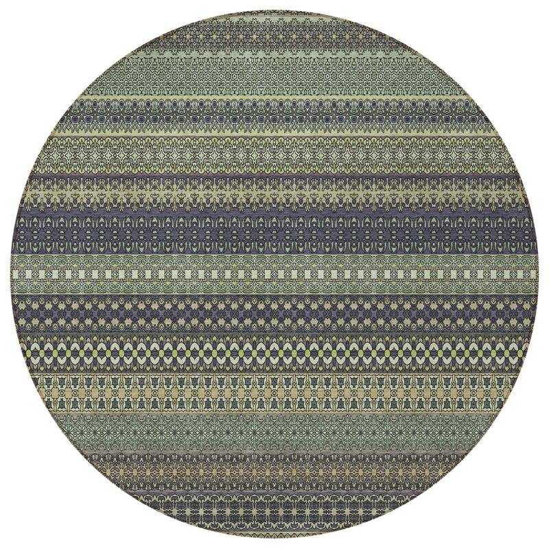 Tax Stripe Weather Resistant Timeless Fusion Outdoor Rug