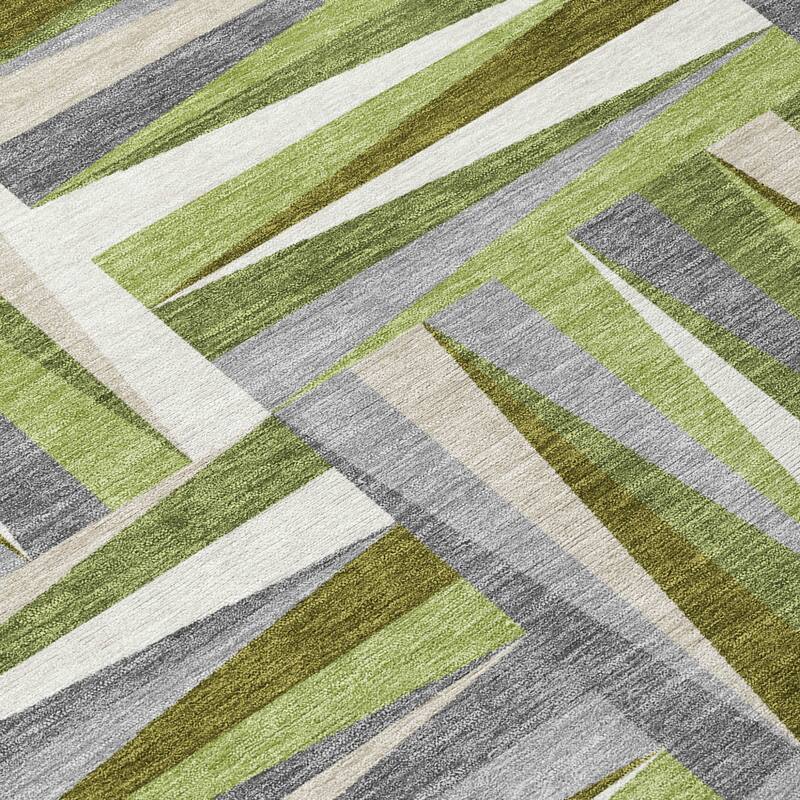 HomeRoots Geometric Transitional Rectangle Outdoor Rug