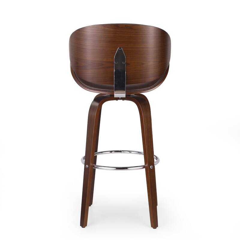 Jakin Indoor Upholstered Swivel Barstool by Christopher Knight Home