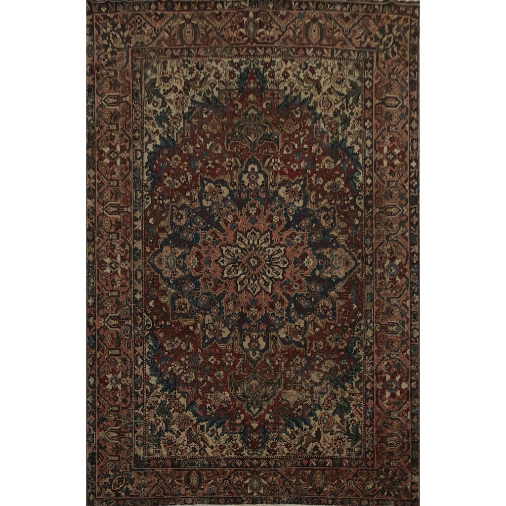 Hand Knotted Oriental 100% Wool Carpet Traditional Floral Red Bakhtiari Area Rug - 12' 5'' X 9' 9''