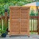 preview thumbnail 38 of 43, Mcombo Outdoor Wood Storage Cabinet, Small Size Garden Wooden Tool Shed with Double doors, Outside Tools Cabinet 0985CR