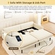 preview thumbnail 11 of 28, 4-Seat Convertible Sleeper Sofa Bed - Chenille Fabric, Deep Seat Comfort, USB Port & 2-in-1 Pillow for Living Room/Apartment