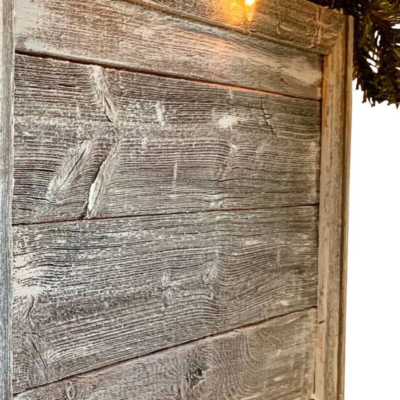 HomeRoots 23" Gray White Wash Plank Christmas Tree Collar - 14.5' X '22.5' X '3.8