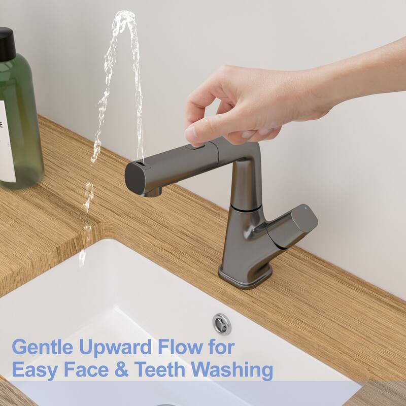 Pull-Down Bathroom Sink Faucet with Three Water Modes