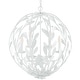 preview thumbnail 1 of 5, Broche 6 Light Matte White Chandelier - 21'' W x 24.5'' H