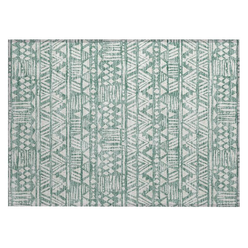 Machine Washable Indoor/ Outdoor Chantille Boho Tribal Rug