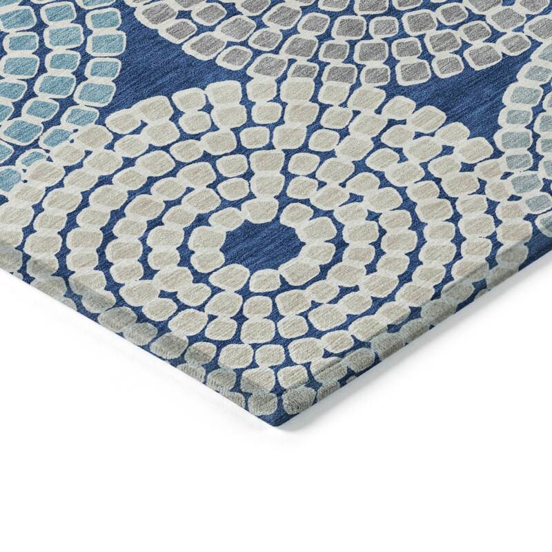 Machine Washable Indoor/ Outdoor Chantille Contemporary Geo Rug