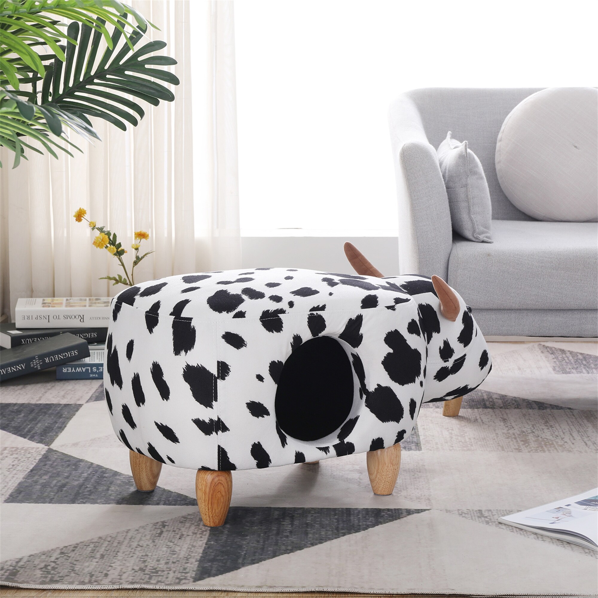 Ottoman Storage, Kids Animal Stool Footstool, Cartoon Chair Solid