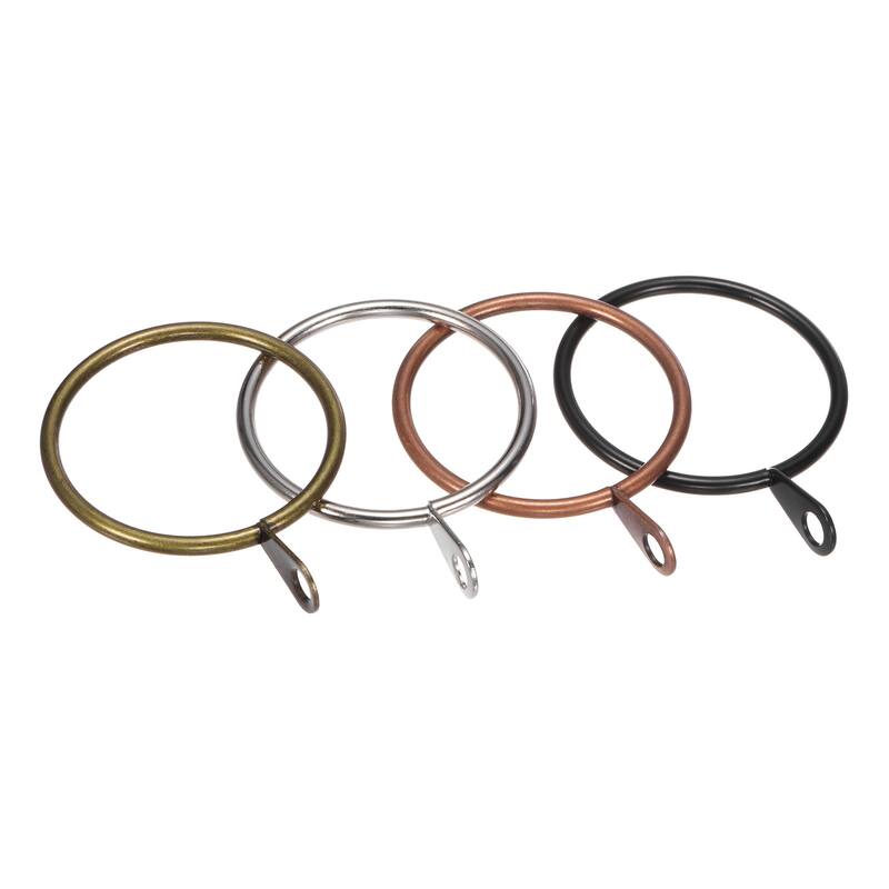 20-Pack Curtain Rings W Eyelet, I D Metal Rings for Curtain Rods