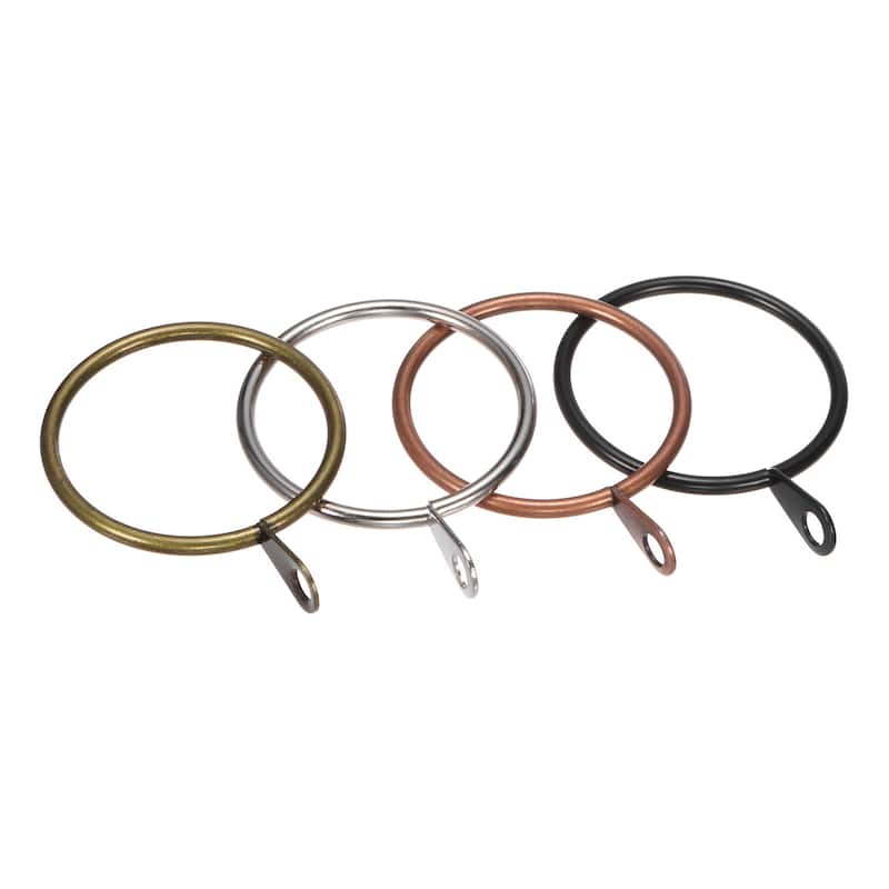 40-Pack Curtain Rings W Eyelet, I D Metal Rings for Curtain Rods