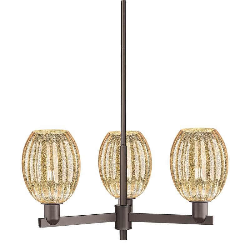 Innovations Lighting 716-3CR-13-18 Preston Chandelier Preston 3 Light - Oil Rubbed Bronze / Mercury
