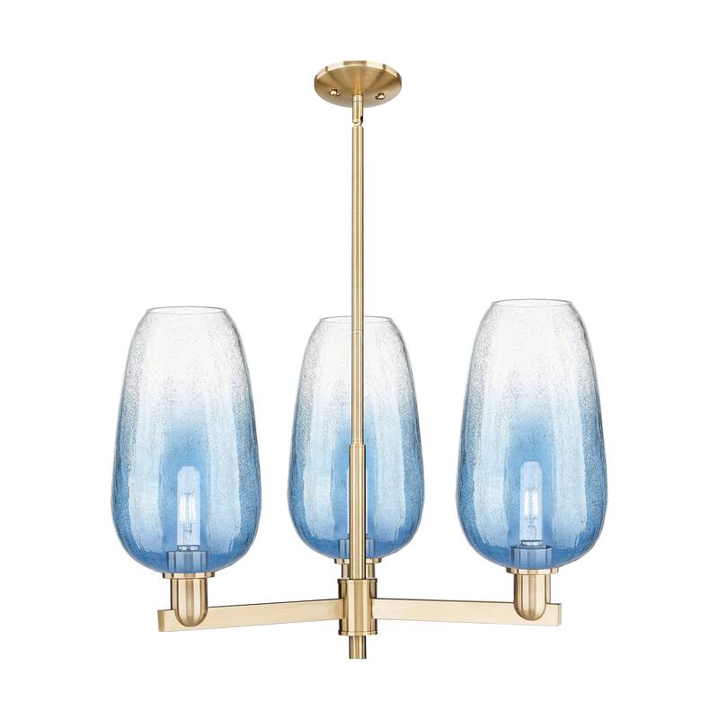 Innovations Lighting Downtown Urban - Brookhaven Flute - 3 Light 18" Stem Hung Chandelier